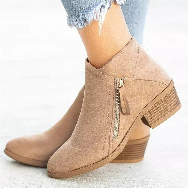 Orthopedic suede ankle boots for women Podoways 36 SandyBrown