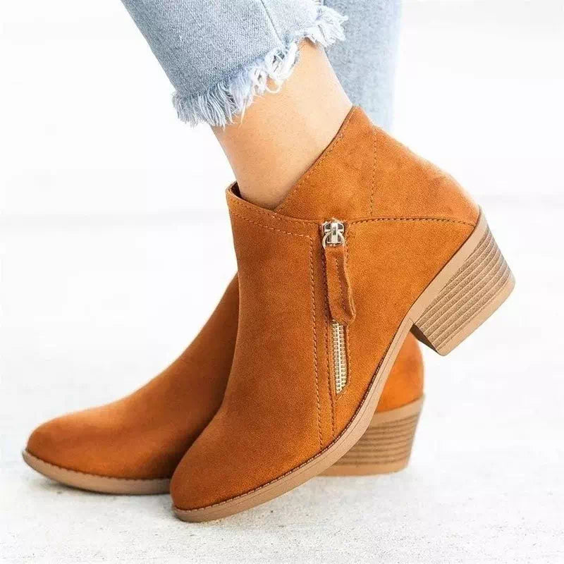 Orthopedic suede ankle boots for women Podoways 36 Chocolate