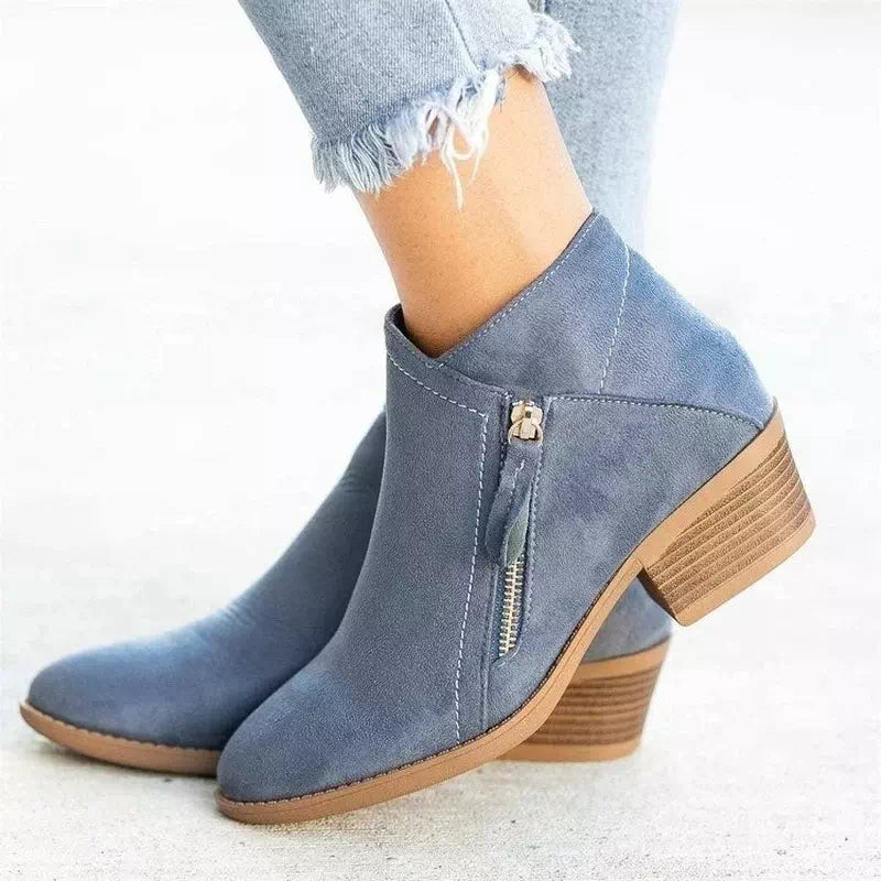 Orthopedic suede ankle boots for women Podoways 36 CornflowerBlue