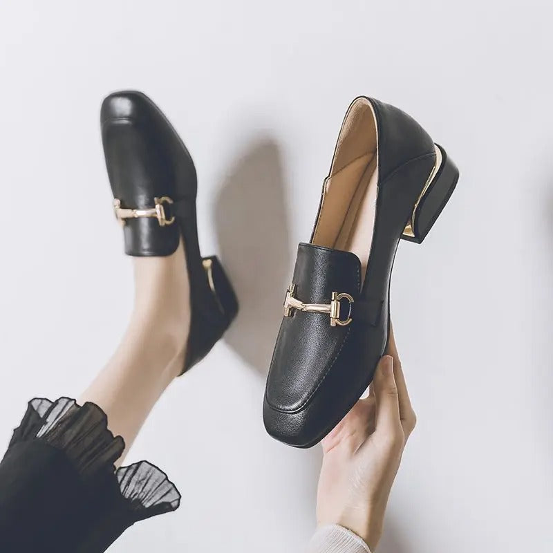 Heeled moccasin for women Podoways 36 Black