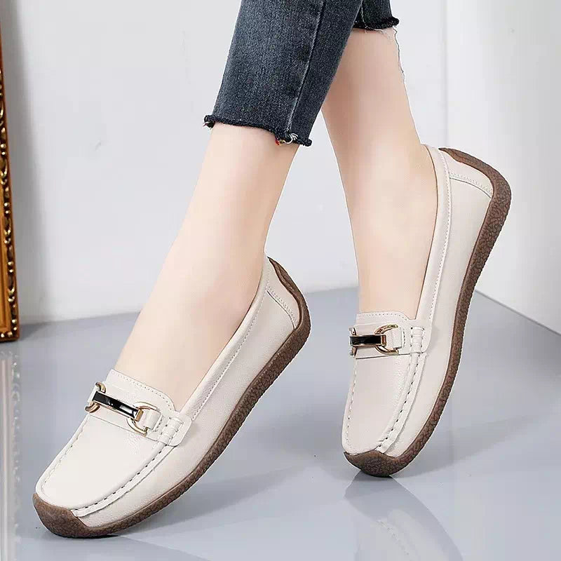 Very soft leather moccasin for women Podoways 36 White
