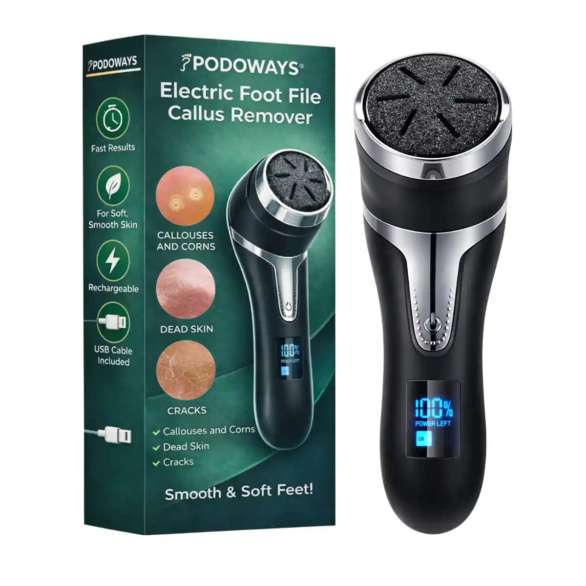 Electric foot file callus remover
