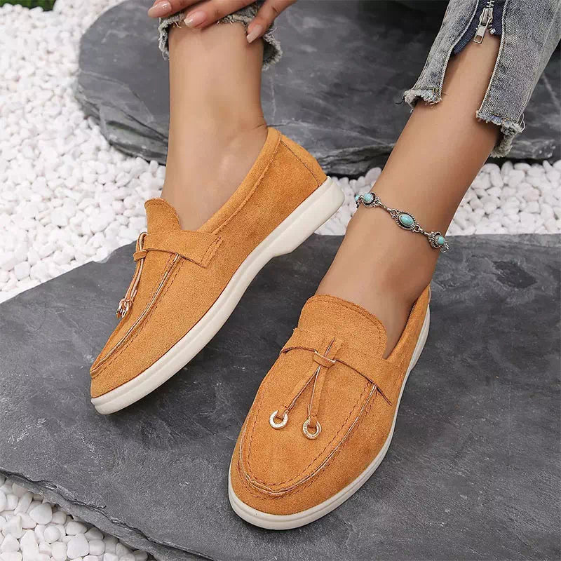 Podoways women's slide moccasin 36 Orange