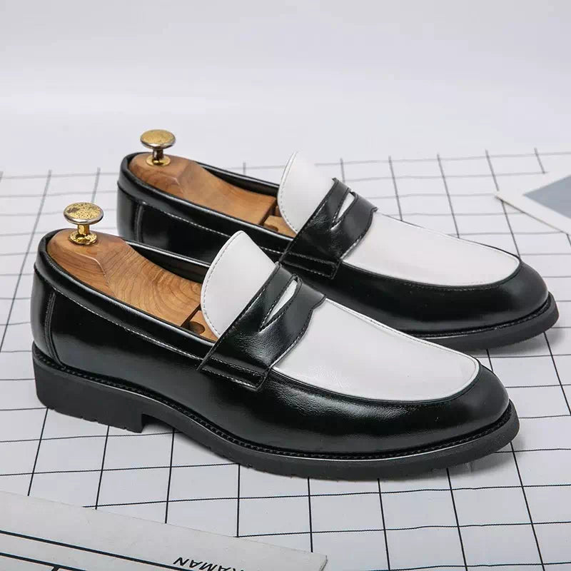 Black and white moccasin for women Podoways