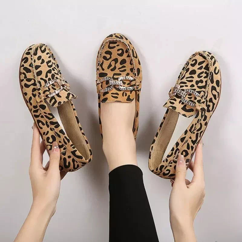 Leopard moccasin for women Podoways