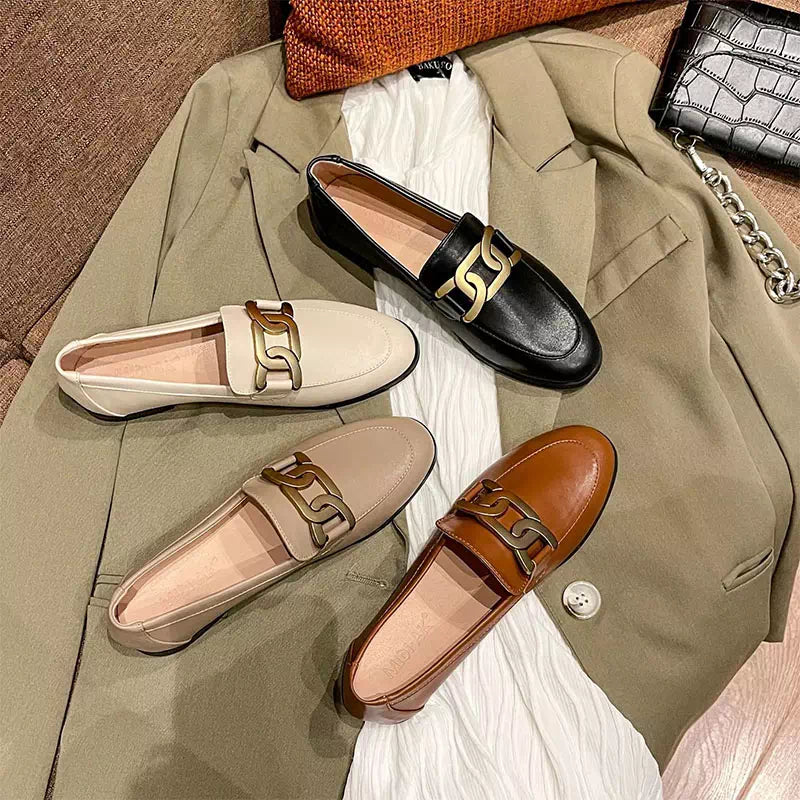 Moccasins with chains for women Podoways