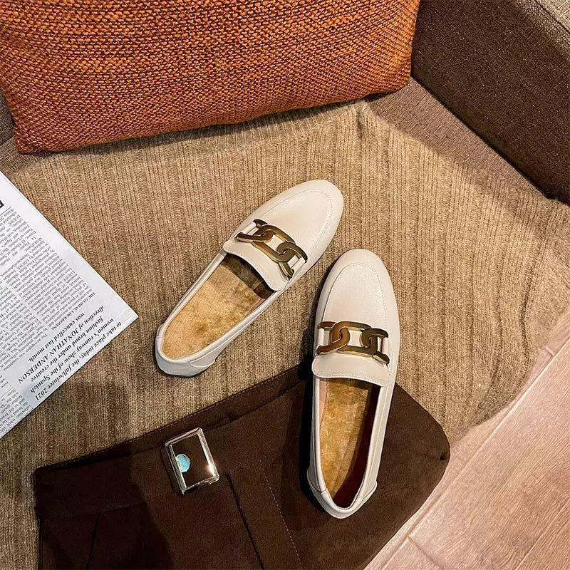 Moccasins with chains for women Podoways