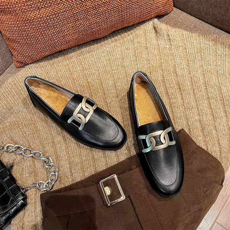 Moccasins with chains for women Podoways