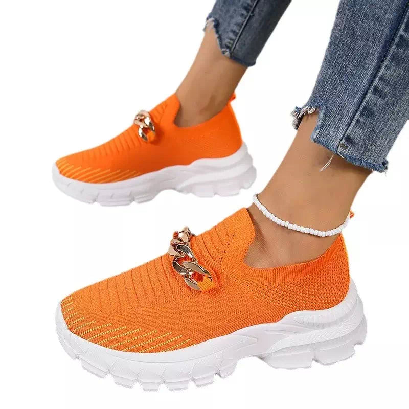 Orange sneaker for women Podoways 36
