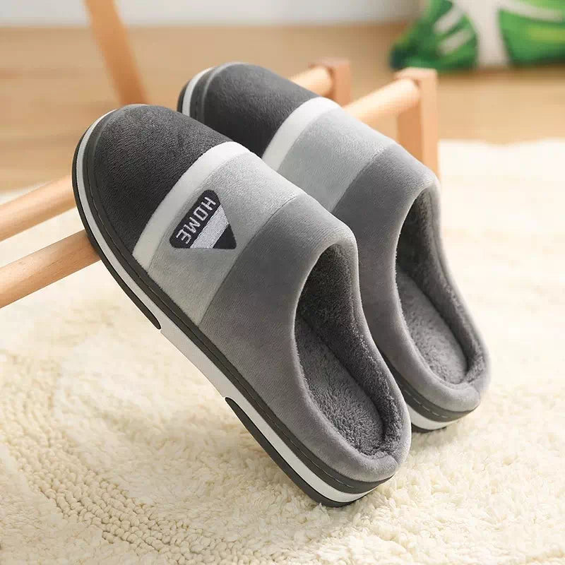 Podoways 36 LightGray Plush Cotton Slipper