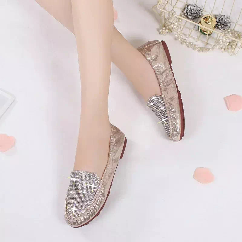 Sequined moccasin for women Podoways