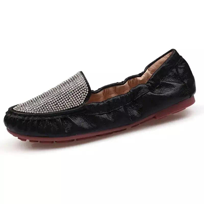 Sequined moccasin for women Podoways 36 Black