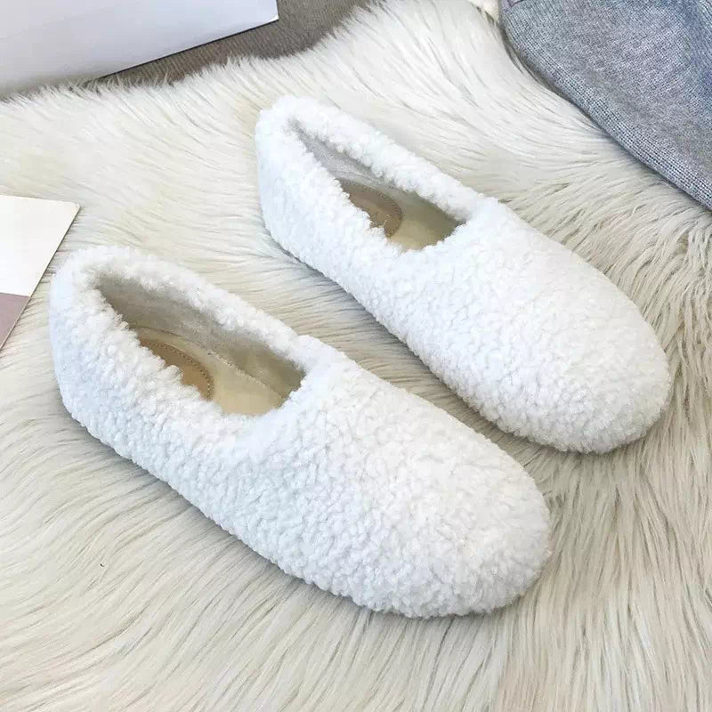 Podoways women's fur-lined moccasin