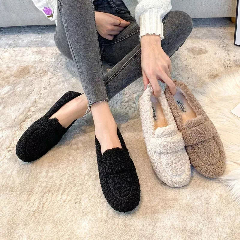 Podoways women's fur-lined moccasin