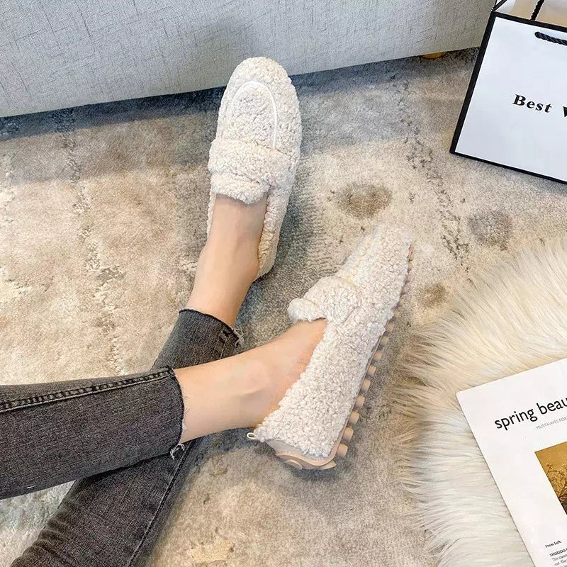 Women's fur-lined moccasin Podoways 36 White