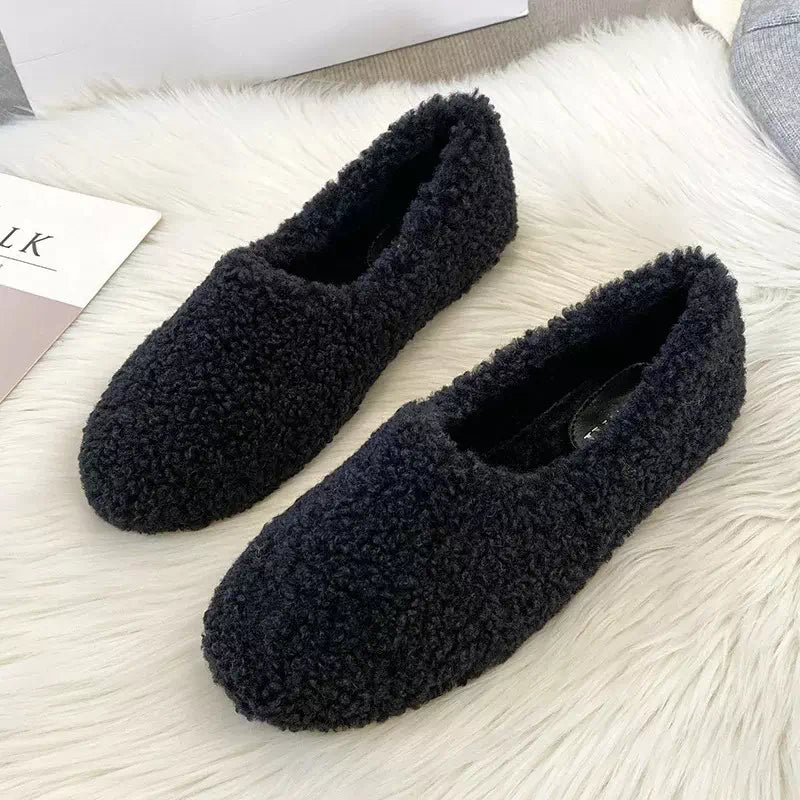 Podoways women's fur-lined moccasin