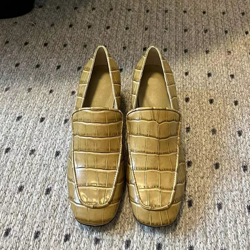 Crocodile moccasin for women Podoways 36 Gold