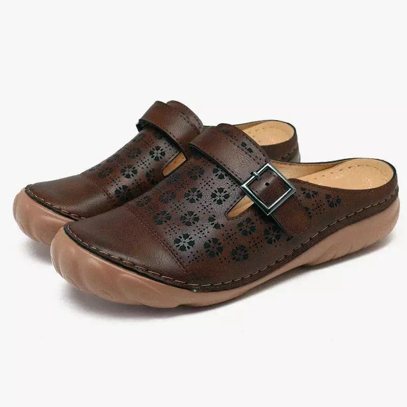 Traditional design non-slip clog Podoways 36 SaddleBrown