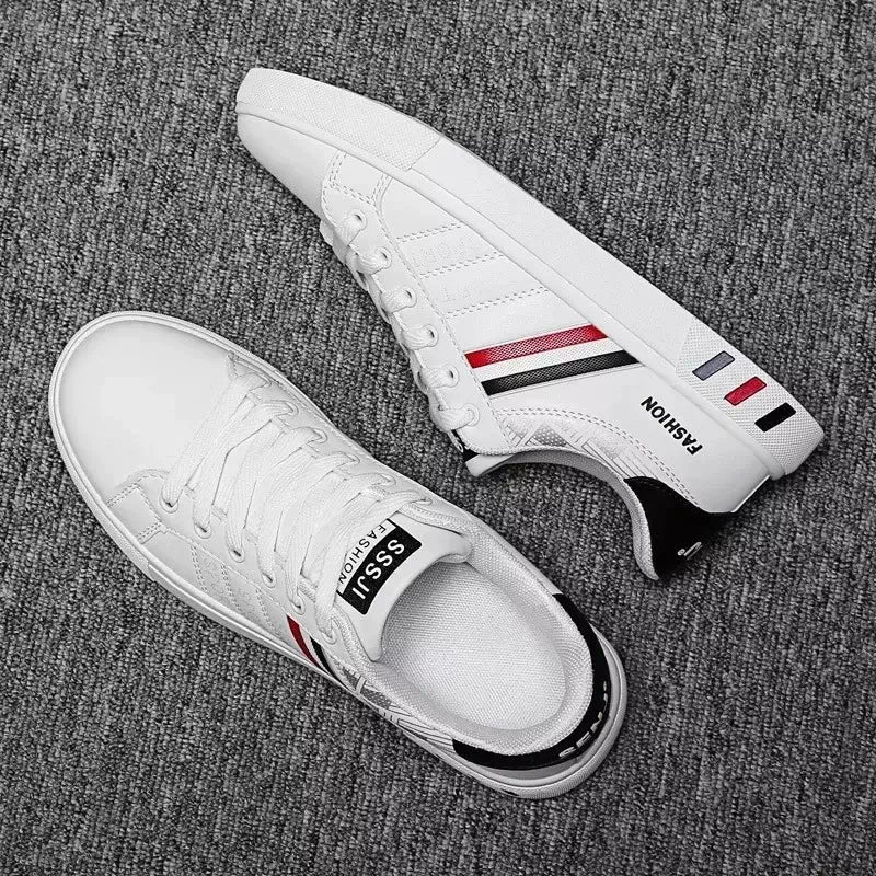 Podoways men's white sneakers