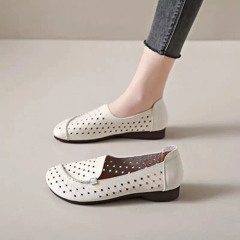 Braided moccasin for women Podoways 36 White
