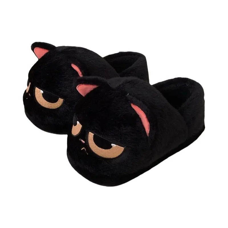 Women’s Black Cat Slippers