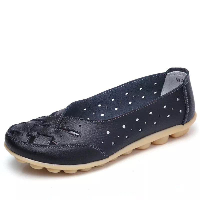 Podoways 36 Black flat anti-slip moccasin