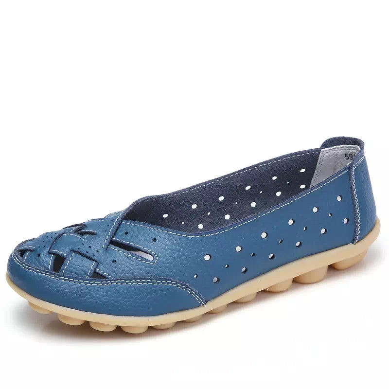 Podoways 36 DarkSlateBlue flat anti-slip moccasin