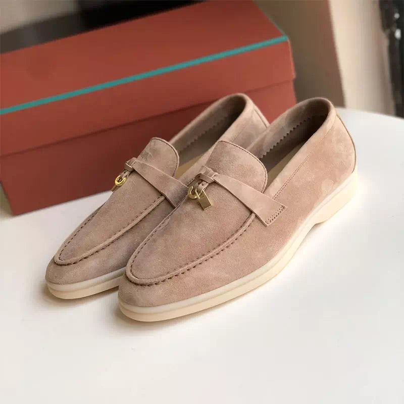 Taupe moccasin for women Podoways 36