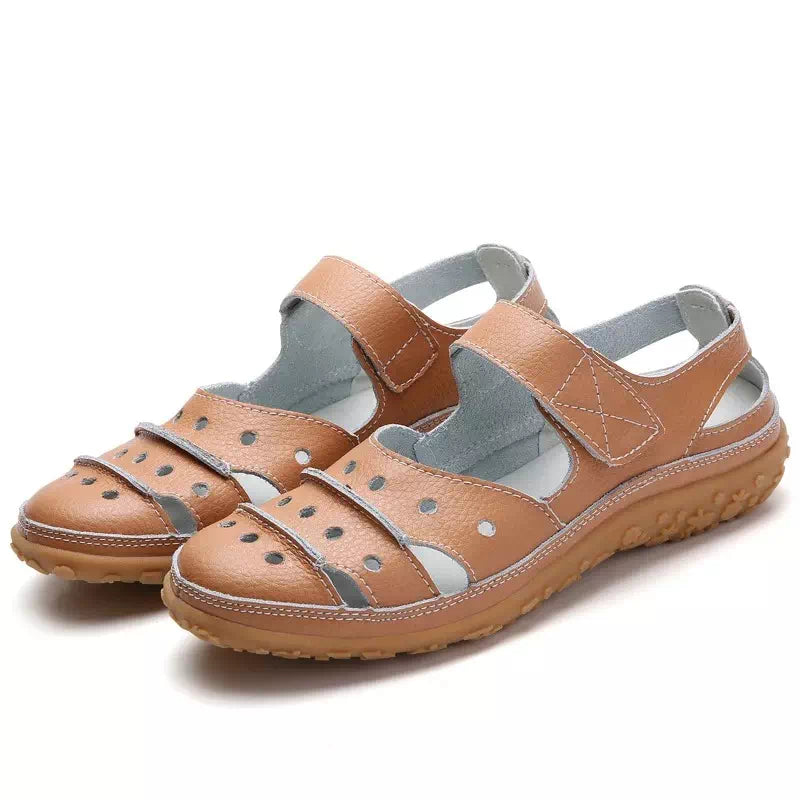 Breathable orthopedic sandal in leather and non-slip sole Podoways 36 Peru