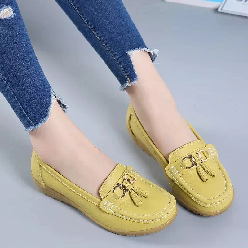 Orthopedic moccasins for women Podoways 36 LightYellow