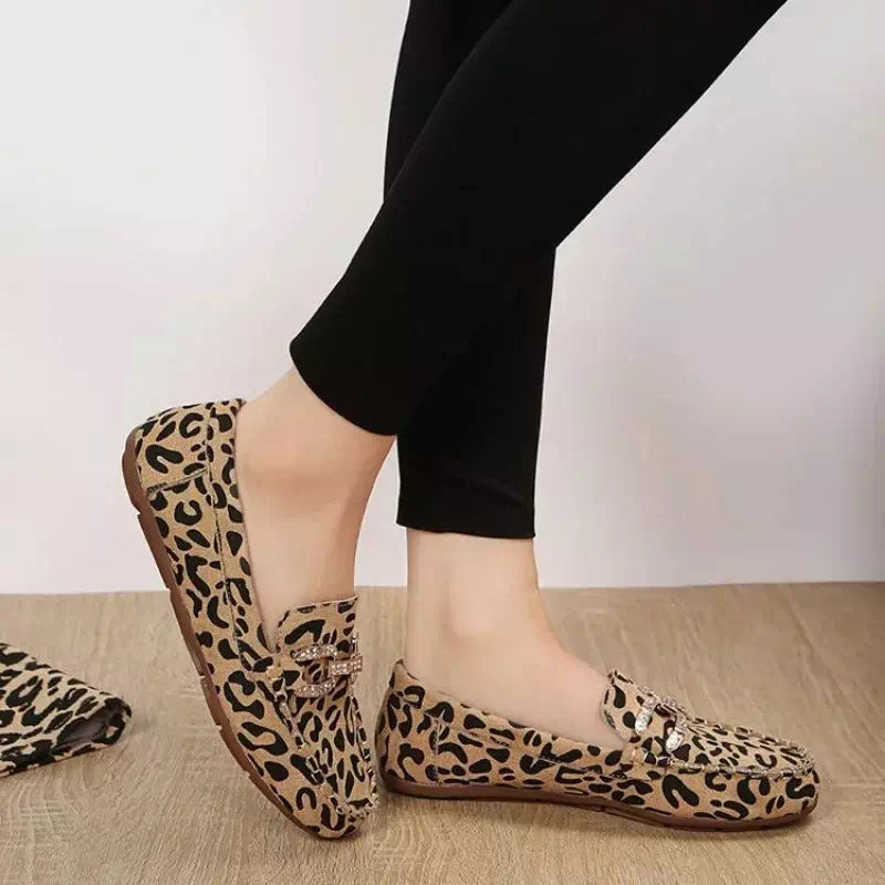 Leopard moccasin for women Podoways