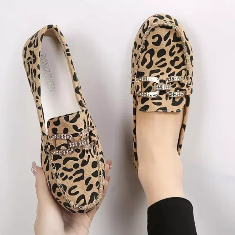 Leopard moccasin for women Podoways 36 Goldenrod