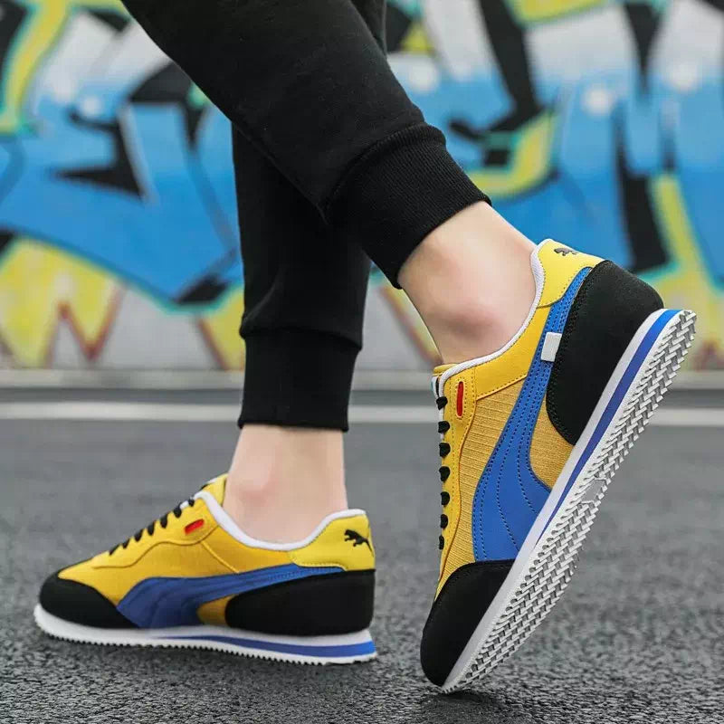 Podoways men's yellow sneaker