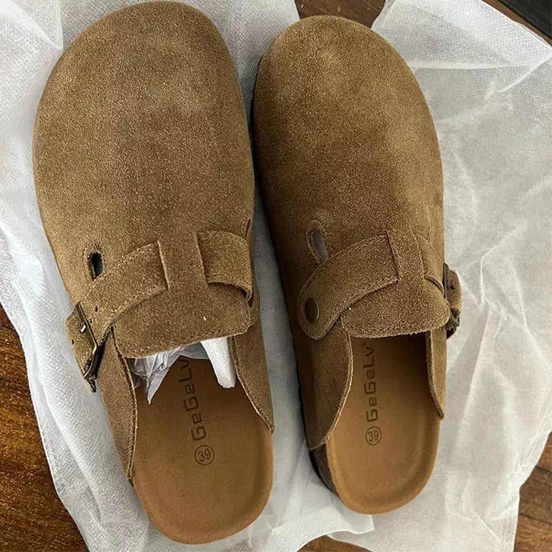 Closed leather clogs Podoways 36 Camel