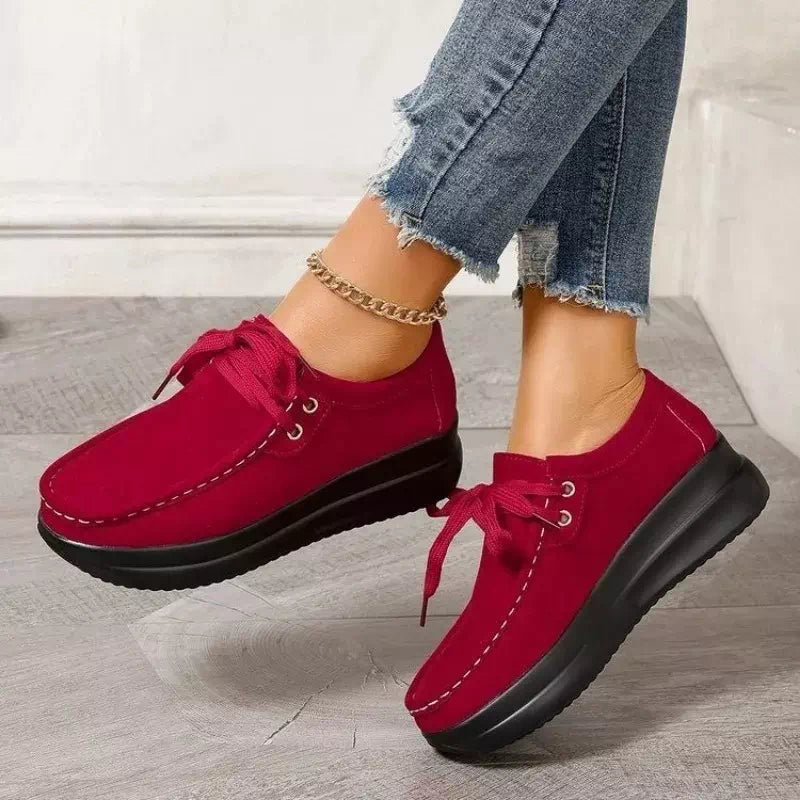 Women's orthopedic shoe in soft leather Podoways 36 Red