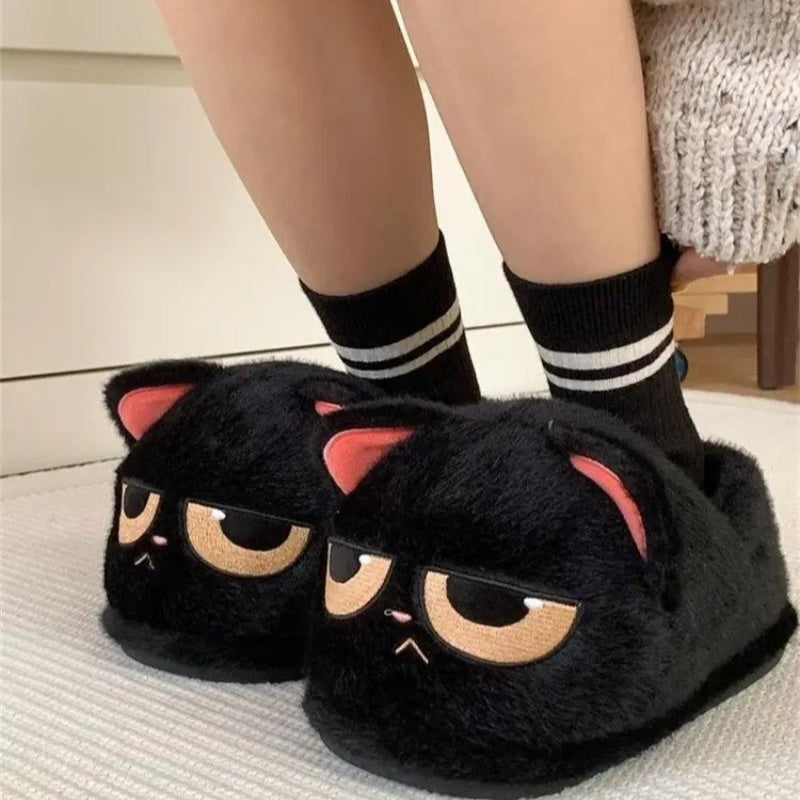 Women’s Black Cat Slippers