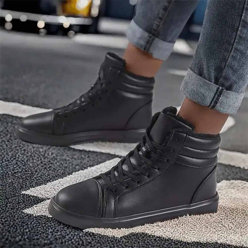 High top white sneakers for men