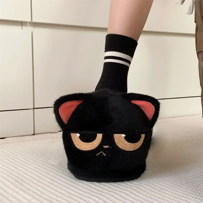 Women’s Black Cat Slippers