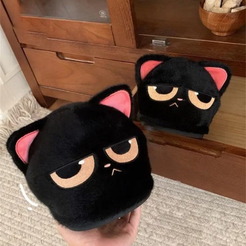 Women’s Black Cat Slippers