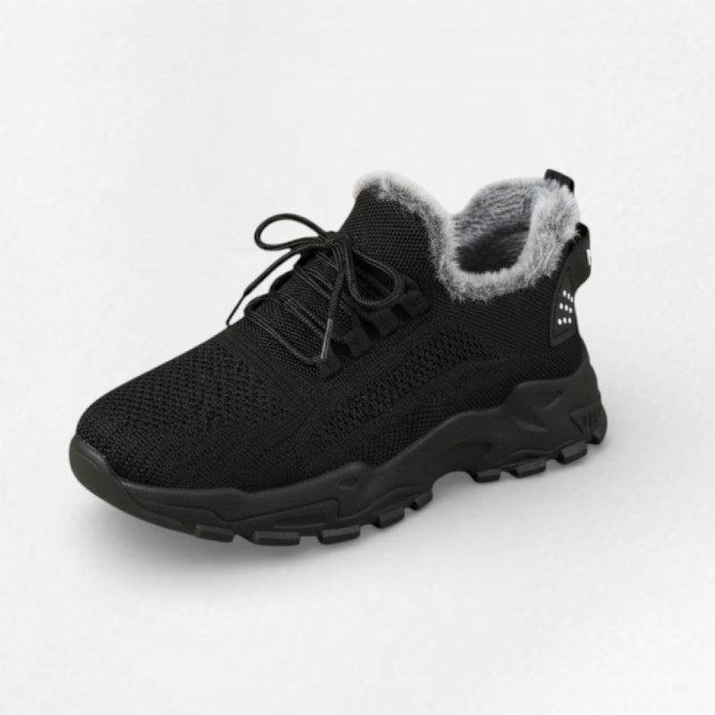 Women’s Fur-Lined Sneakers – Modern Urban Style