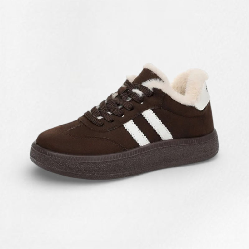 Women’s Fur-Lined Sneakers – Casual Vintage Style