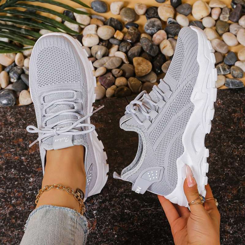 Women’s Lightweight Sneakers with Thick Sole Design